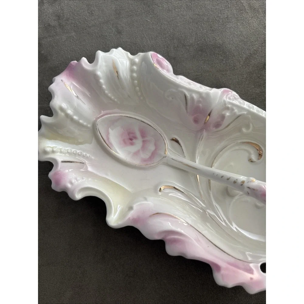 Stunning Antique German Bavarian Spoonrest Made Of Porcelian